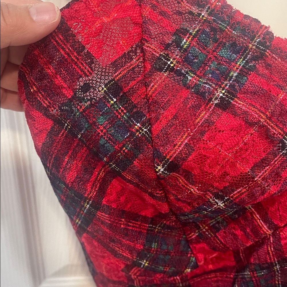 TorridCurve 3 Stylish Red Plaid Crop Top - Picture 5 of 11